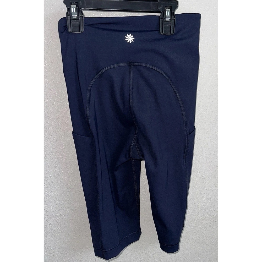 Athleta Ultimate‎ Stash Pocket 9" Biker Short Womens XXS Navy Blue Outdoor New